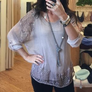 Scandal sheer top